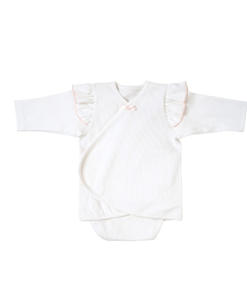 10mois(ディモワ)の「【10mois(ディモワ)】 PATTO SATTO OMEKASHI (長袖フリル) 50-60cm・60-70cm(肌着・キッズ・ホワイト/ピンク・60-70cm/50-60cm)」の17枚目の写真