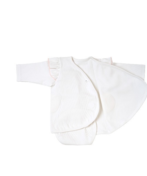 10mois(ディモワ)の「【10mois(ディモワ)】 PATTO SATTO OMEKASHI (長袖フリル) 50-60cm・60-70cm(肌着・キッズ・ホワイト/ピンク・60-70cm/50-60cm)」の18枚目の写真