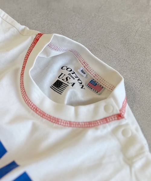 Life Support Products(ライフサポートプロダクツ)の「【COTTON from U.S.A】プリントビックロンT(Tシャツ/カットソー・キッズ・ライトピンク/ホワイト/ネイビー・90/100/110/120/130/140/150)」の8枚目の写真
