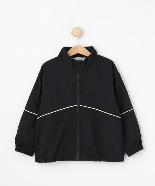 SHOO・LA・RUE（シューラルー）の「【100-150cm/洗える/男女兼用】スタンドカラー パイピングブルゾン（ブルゾン・キッズ・ブラック/パープル/ベージュ・11/10/12/15 /13/14）」の6枚目の写真