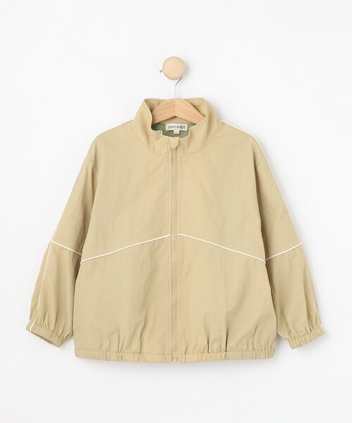 SHOO・LA・RUE（シューラルー）の「【100-150cm/洗える/男女兼用】スタンドカラー パイピングブルゾン（ブルゾン・キッズ・ブラック/パープル/ベージュ・11/10/12/15 /13/14）」の8枚目の写真