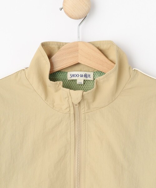 SHOO・LA・RUE（シューラルー）の「【100-150cm/洗える/男女兼用】スタンドカラー パイピングブルゾン（ブルゾン・キッズ・ブラック/パープル/ベージュ・11/10/12/15 /13/14）」の10枚目の写真