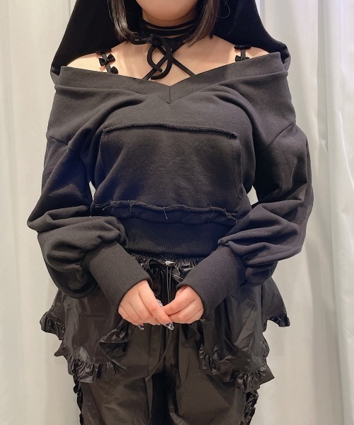 lilLilly（リルリリー）の「マルチリボンカップ付きリブキャミソール（キャミソール・レディース・ホワイト/グレー/ブラック/ピンク・FREE）」の19枚目の写真