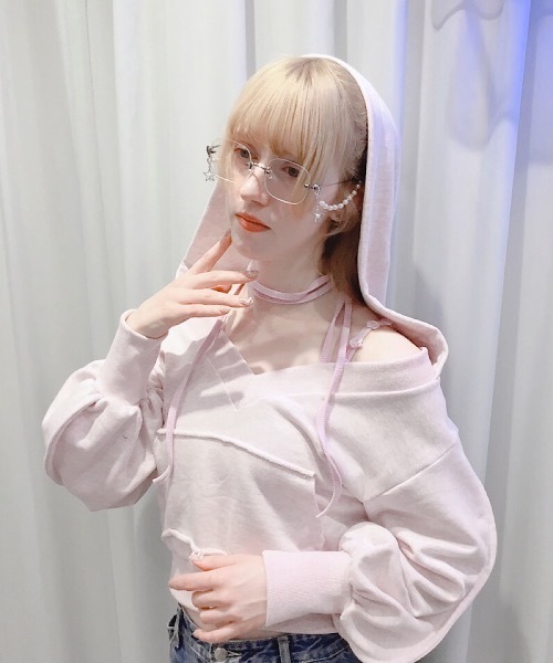 lilLilly（リルリリー）の「マルチリボンカップ付きリブキャミソール（キャミソール・レディース・ホワイト/グレー/ブラック/ピンク・FREE）」の18枚目の写真