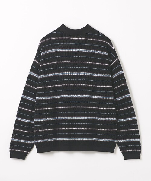 MONKEY TIME（モンキータイム）の「グリッター シルケット USAコットン ボーダー ポロシャツ（ポロシャツ・メンズ・ピンク/ブラック・S/M/L/XL）」の14枚目の写真