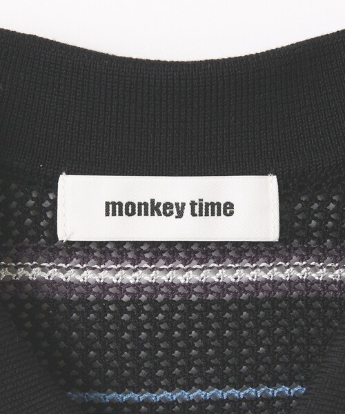MONKEY TIME（モンキータイム）の「グリッター シルケット USAコットン ボーダー ポロシャツ（ポロシャツ・メンズ・ピンク/ブラック・S/M/L/XL）」の19枚目の写真