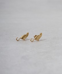 blancotokyo 2点セット 日本製 金属アレルギー対策 サージカルステンレス 316L ねこ ピアス