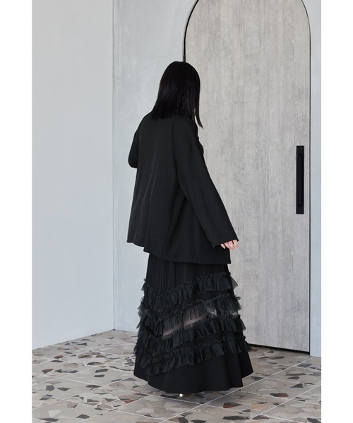 トランスペアレントヘムセットアップドレス 2点セット