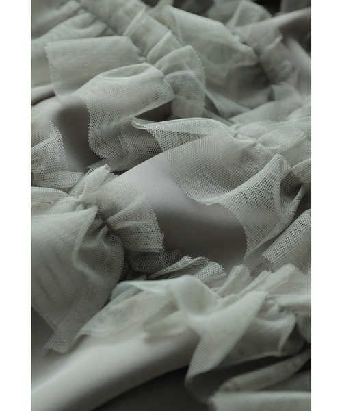 トランスペアレントヘムセットアップドレス 2点セット