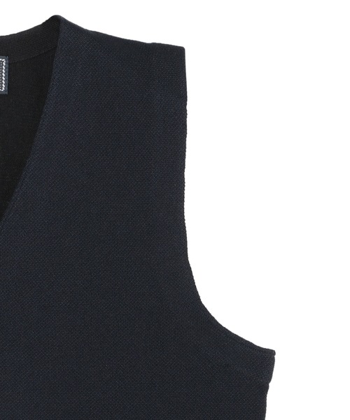 BRICK HOUSE by TOKYO SHIRT(ブリックハウス)の「オールニット バーズアイジレ(ベスト・メンズ・ネイビー/ネイビー系2・LL/M/L)」の11枚目の写真
