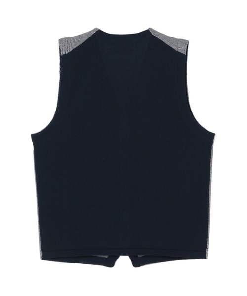 BRICK HOUSE by TOKYO SHIRT(ブリックハウス)の「オールニット バーズアイジレ(ベスト・メンズ・ネイビー/ネイビー系2・LL/M/L)」の4枚目の写真