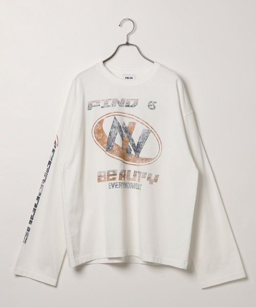 PBLIM(ページボーイリム)の「《UNISEX》スプレーロゴロンT(Tシャツ/カットソー・レディース・ベージュ/ブラック/ホワイト・MEDIUM/LARGE)」の20枚目の写真