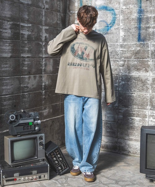 PBLIM(ページボーイリム)の「《UNISEX》スプレーロゴロンT(Tシャツ/カットソー・レディース・ベージュ/ブラック/ホワイト・MEDIUM/LARGE)」の10枚目の写真