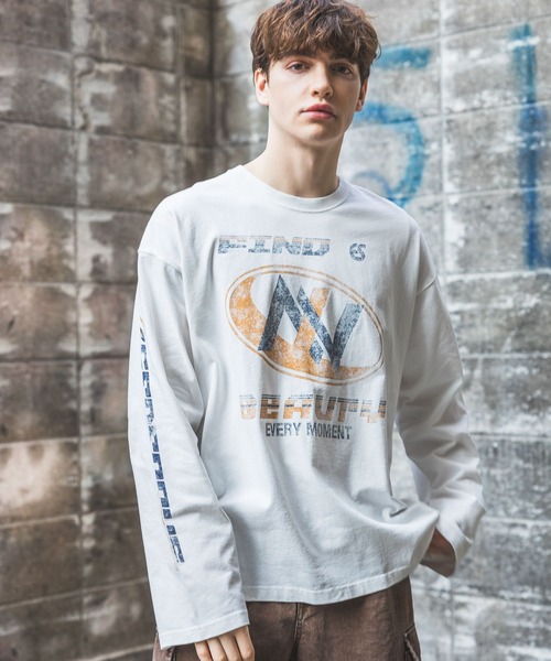 PBLIM(ページボーイリム)の「《UNISEX》スプレーロゴロンT(Tシャツ/カットソー・レディース・ベージュ/ブラック/ホワイト・MEDIUM/LARGE)」の14枚目の写真