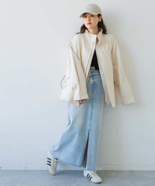 RAGEBLUE（レイジブルー）の「2WAY/バックフリルデザイン/ショートモッズコート（モッズコート・レディース・ホワイト/オリーブ/ブラック・FREE）」の5枚目の写真