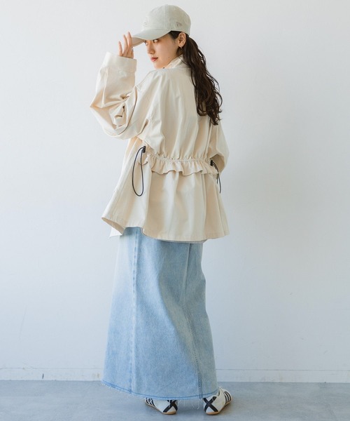 RAGEBLUE（レイジブルー）の「2WAY/バックフリルデザイン/ショートモッズコート（モッズコート・レディース・ホワイト/オリーブ/ブラック・FREE）」の7枚目の写真