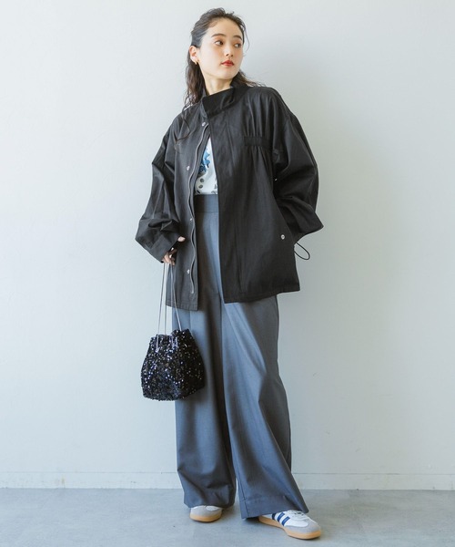 RAGEBLUE（レイジブルー）の「2WAY/バックフリルデザイン/ショートモッズコート（モッズコート・レディース・ホワイト/オリーブ/ブラック・FREE）」の13枚目の写真