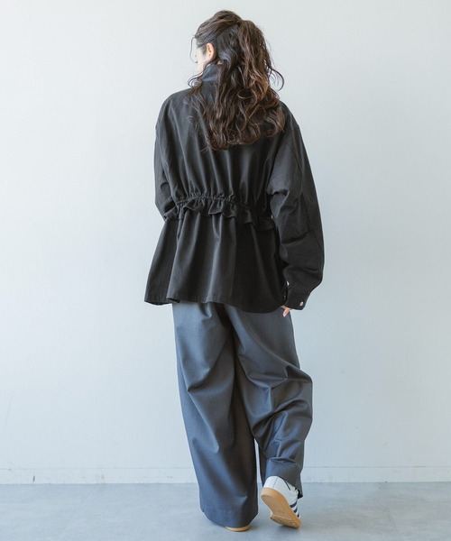 RAGEBLUE（レイジブルー）の「2WAY/バックフリルデザイン/ショートモッズコート（モッズコート・レディース・ホワイト/オリーブ/ブラック・FREE）」の14枚目の写真