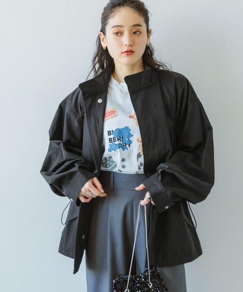 RAGEBLUE（レイジブルー）の「2WAY/バックフリルデザイン/ショートモッズコート（モッズコート・レディース・ホワイト/オリーブ/ブラック・FREE）」の16枚目の写真