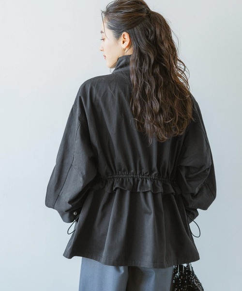 セール】2WAY/バックフリルデザイン/ショートモッズコート（モッズ
