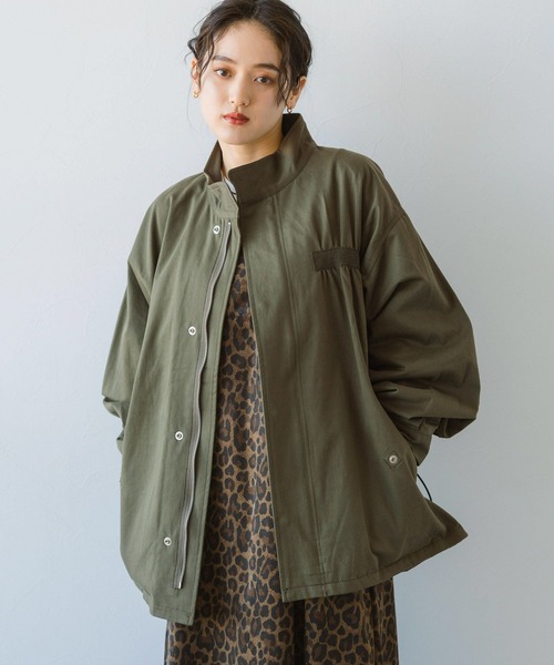 セール】2WAY/バックフリルデザイン/ショートモッズコート（モッズ