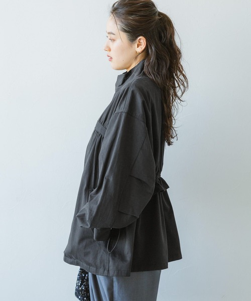 セール】2WAY/バックフリルデザイン/ショートモッズコート（モッズ