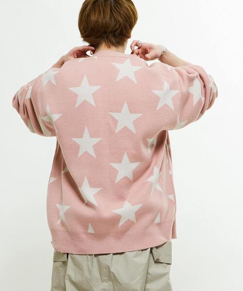 CONVERSE TOKYO(コンバーストウキョウ)の「STAR★ JACQUARD KNIT CARDIGAN(カーディガン/ボレロ・レディース・ピンク/杢グレー/サックスブルー・MEDIUM/SMALL)」の14枚目の写真