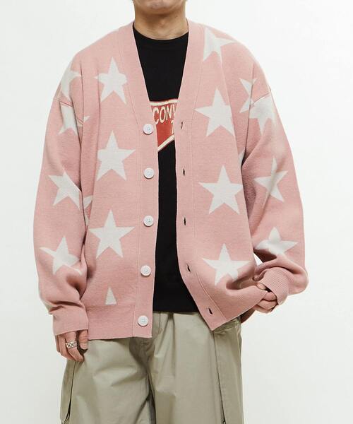 CONVERSE TOKYO(コンバーストウキョウ)の「STAR★ JACQUARD KNIT CARDIGAN(カーディガン/ボレロ・レディース・ピンク/杢グレー/サックスブルー・MEDIUM/SMALL)」の16枚目の写真