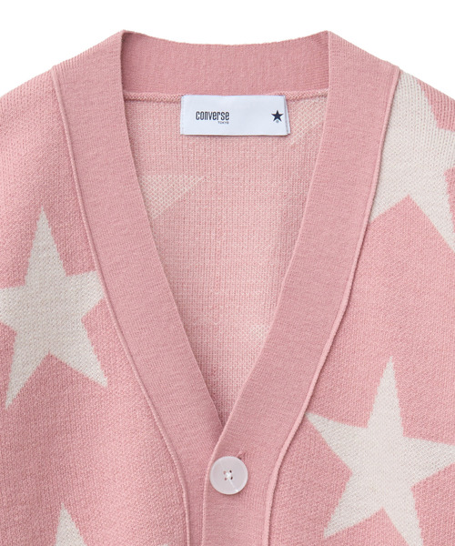 CONVERSE TOKYO(コンバーストウキョウ)の「STAR★ JACQUARD KNIT CARDIGAN(カーディガン/ボレロ・レディース・ピンク/杢グレー/サックスブルー・MEDIUM/SMALL)」の19枚目の写真