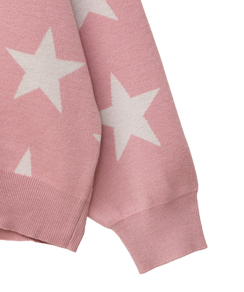CONVERSE TOKYO(コンバーストウキョウ)の「STAR★ JACQUARD KNIT CARDIGAN(カーディガン/ボレロ・レディース・ピンク/杢グレー/サックスブルー・MEDIUM/SMALL)」の22枚目の写真