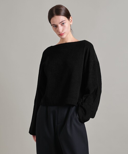 【美品】エブール Tシャツ カットソー プルオーバー ボートネック セール】＜LOEFF＞パイル ボートネック プルオーバー（Tシャツ