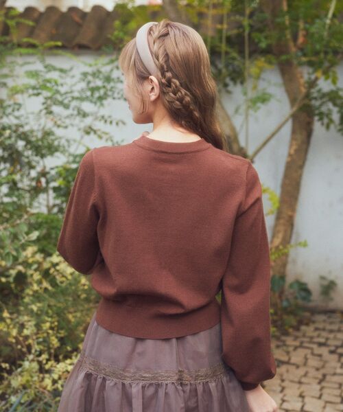 Areeam（アリーム）の「チョコレートカーディガン（カーディガン/ボレロ・レディース・オフホワイト/ブラウン・FREE）」の13枚目の写真