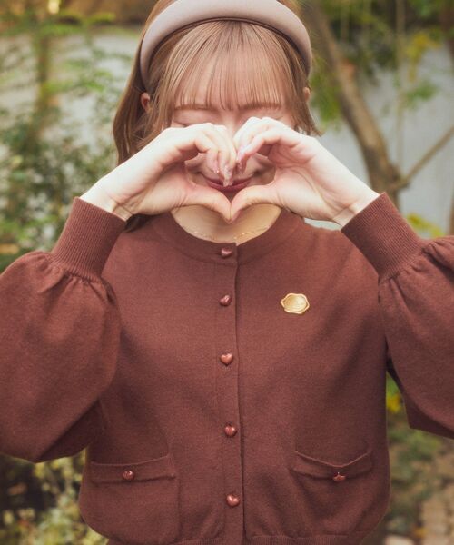 Areeam（アリーム）の「チョコレートカーディガン（カーディガン/ボレロ・レディース・オフホワイト/ブラウン・FREE）」の15枚目の写真