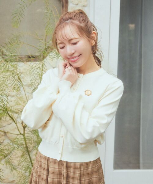 Areeam（アリーム）の「チョコレートカーディガン（カーディガン/ボレロ・レディース・オフホワイト/ブラウン・FREE）」の16枚目の写真