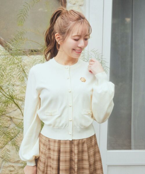 Areeam（アリーム）の「チョコレートカーディガン（カーディガン/ボレロ・レディース・オフホワイト/ブラウン・FREE）」の17枚目の写真