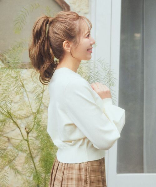 Areeam（アリーム）の「チョコレートカーディガン（カーディガン/ボレロ・レディース・オフホワイト/ブラウン・FREE）」の18枚目の写真