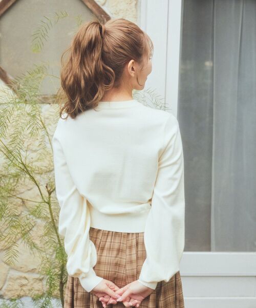 Areeam（アリーム）の「チョコレートカーディガン（カーディガン/ボレロ・レディース・オフホワイト/ブラウン・FREE）」の19枚目の写真
