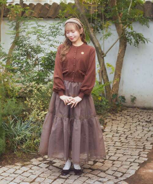 Areeam（アリーム）の「チョコレートカーディガン（カーディガン/ボレロ・レディース・オフホワイト/ブラウン・FREE）」の22枚目の写真