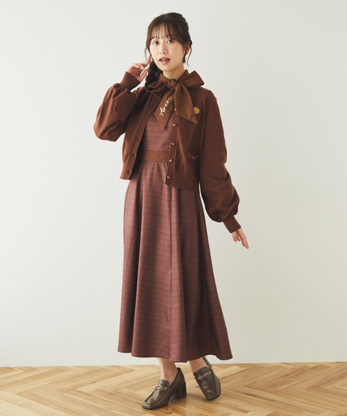 Areeam（アリーム）の「チョコレートカーディガン（カーディガン/ボレロ・レディース・オフホワイト/ブラウン・FREE）」の5枚目の写真