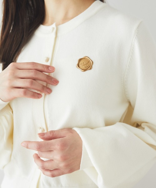 Areeam（アリーム）の「チョコレートカーディガン（カーディガン/ボレロ・レディース・オフホワイト/ブラウン・FREE）」の9枚目の写真