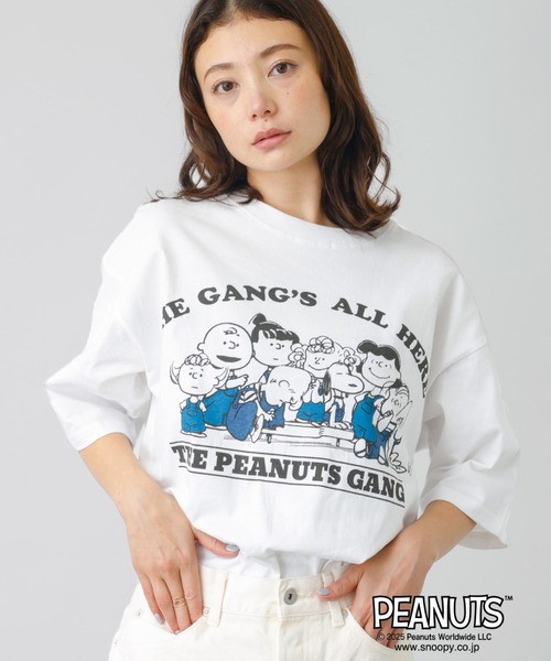 tシャツ 「JOHNBULL/ジョンブル」PEANUTS プリントTシャツ / スヌーピー / 半袖「WEB限定」 レディース メンズ JOHNBULL/ジョンブル】PEANUTS プリントTシャツ / スヌーピー
