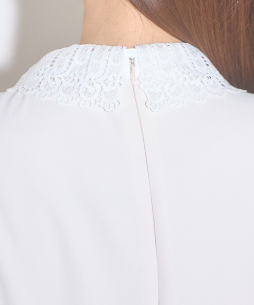 tocco closet(トッコ クローゼット)の「【ZOZO限定】レース襟×リボン配色ヨークワンピース(ワンピース・レディース・ネイビー/ライトベージュ・M)」の13枚目の写真