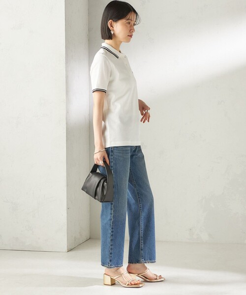 FRED PERRY（フレッドペリー）の「FRED PERRY:G3600 TWIN TIPPED SHIRTS（ポロシャツ・レディース・ホワイト/ブラック/オリーブ/ピンク/レッド/ネイビー/ブラック系/ワイン/ライトブルー・ONE SIZE）」の12枚目の写真