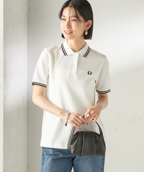 FRED PERRY（フレッドペリー）の「FRED PERRY:G3600 TWIN TIPPED SHIRTS（ポロシャツ・レディース・ホワイト/ブラック/オリーブ/ピンク/レッド/ネイビー/ブラック系/ワイン/ライトブルー・ONE SIZE）」の13枚目の写真