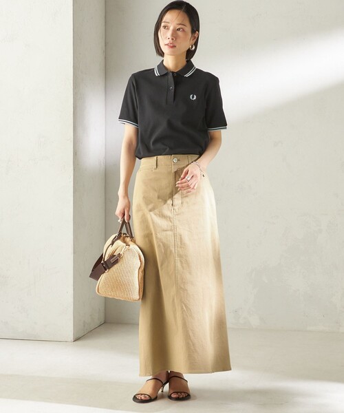 FRED PERRY（フレッドペリー）の「FRED PERRY:G3600 TWIN TIPPED SHIRTS（ポロシャツ・レディース・ホワイト/ブラック/オリーブ/ピンク/レッド/ネイビー/ブラック系/ワイン/ライトブルー・ONE SIZE）」の20枚目の写真