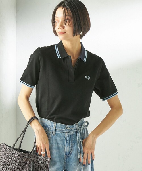 FRED PERRY(フレッドペリー)の「FRED PERRY:G3600 TWIN TIPPED SHIRTS(ポロシャツ・レディース・ホワイト/ブラック/オリーブ/ピンク/レッド/ネイビー/ブラック系/ワイン/ライトブルー・ONE SIZE)」の22枚目の写真