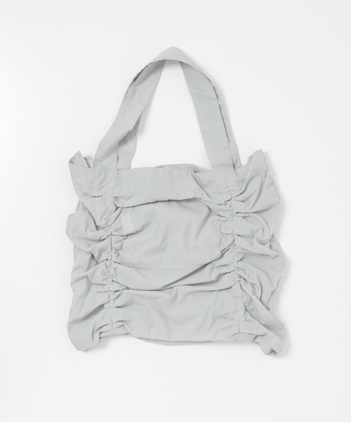 SMELLY（スメリー）の「ナイロンギャザートート（トートバッグ・レディース・チャコールグレー/ライトグレー・-）」の14枚目の写真