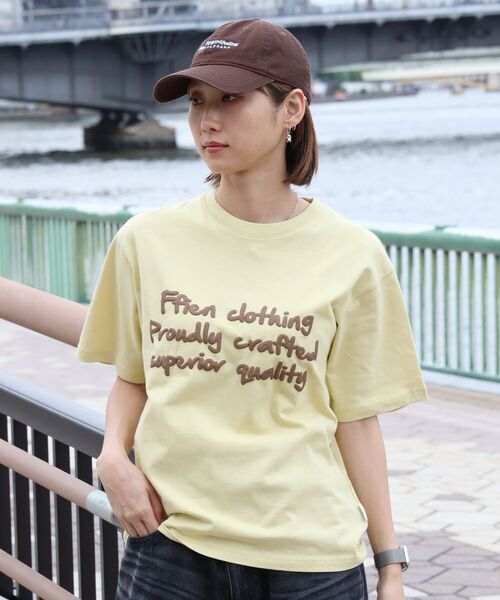 FFEIN(フェイン)の「【FFEIN(フェイン)】手書きロゴショート丈Tシャツ / Tシャツ クルーネック 半袖 プリント 手書きロゴ【短丈】(Tシャツ/カットソー・メンズ・ホワイト/ブルー/チャコール/アイボリー/モカ/その他1/レモンイエロー/ライトブルー・LARGE/MEDIUM/SMALL)」の18枚目の写真