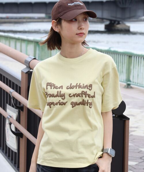 FFEIN(フェイン)の「【FFEIN(フェイン)】手書きロゴショート丈Tシャツ / Tシャツ クルーネック 半袖 プリント 手書きロゴ【短丈】(Tシャツ/カットソー・メンズ・ホワイト/ブルー/チャコール/アイボリー/モカ/その他1/レモンイエロー/ライトブルー・LARGE/MEDIUM/SMALL)」の20枚目の写真