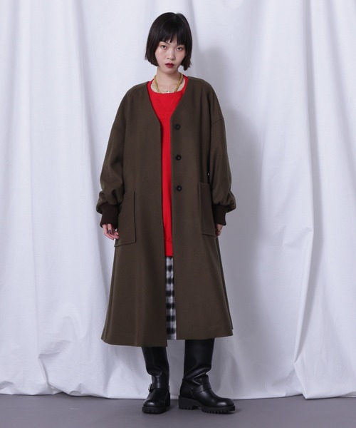 ROSE BUD（ローズバッド）の「(mici)ウールロングコート（その他アウター・レディース・ブラック/カーキ/ブルー・S/M）」の2枚目の写真